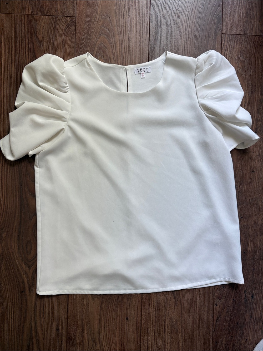 TCEC Cream Puff Sleeve Blouse